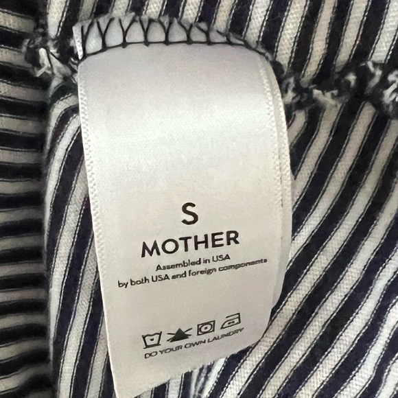 MOTHER The Keep on Rolling Stripe Cotton Pocket T-Shirt Size Small - Picture 8 of 10